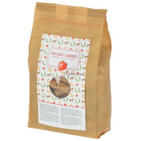 Pochoutka pro koně DELIZIA, jahoda, 1kg