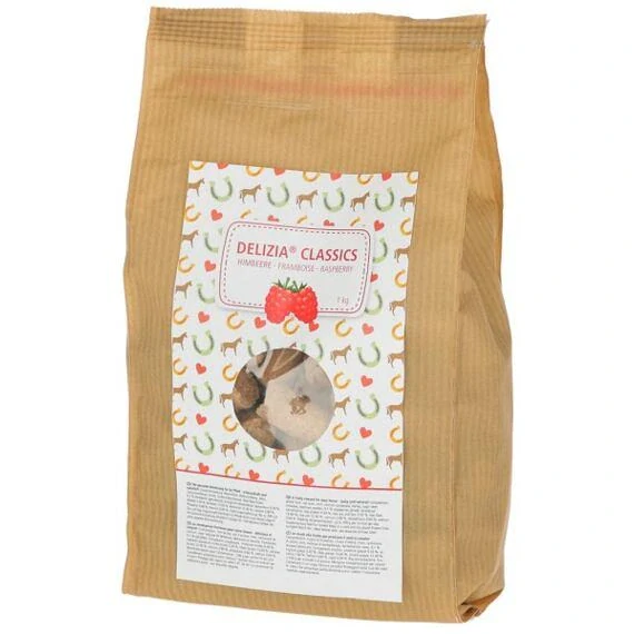 Pochoutka pro koně DELIZIA, malina, 1kg