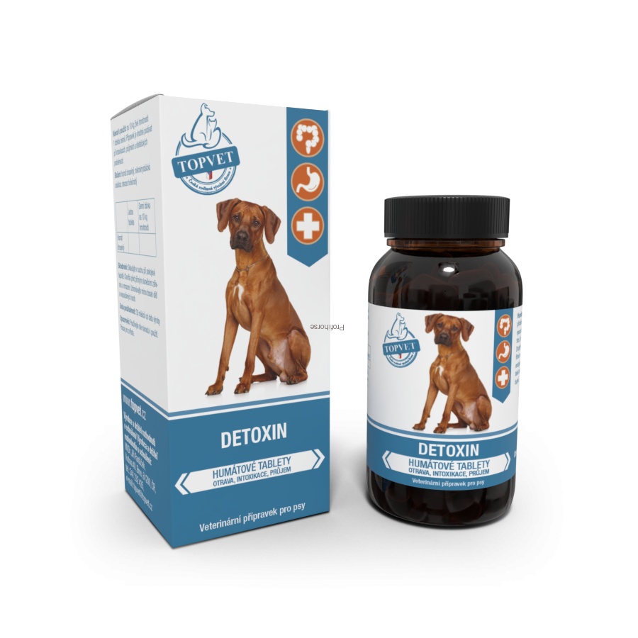 Humátové tablety - Detoxin pro psy Topvet