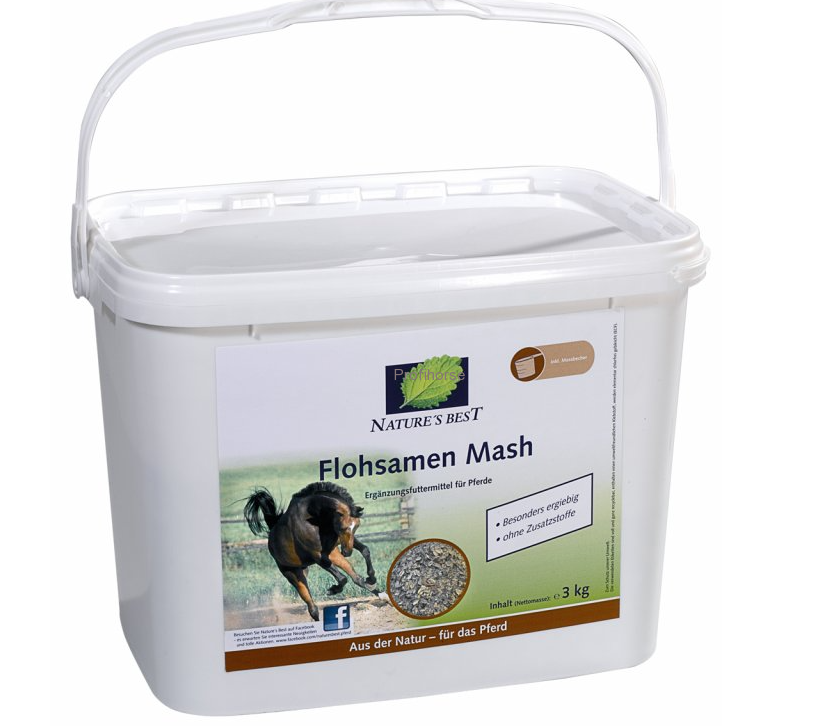 Nature's Best Flohsamen Mash, 3 kg kaše s obsahem Psyllia pro všechny koně
