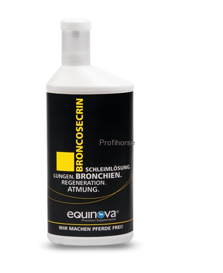 Equinova Broncosecrin - tekutý 1 litr, pro uvolnění hlenu a volné dýchání u koní