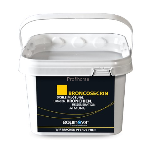 Equinova Broncosecrin - prášek 1,4 kg, pro uvolnění hlenu a volné dýchání u koní