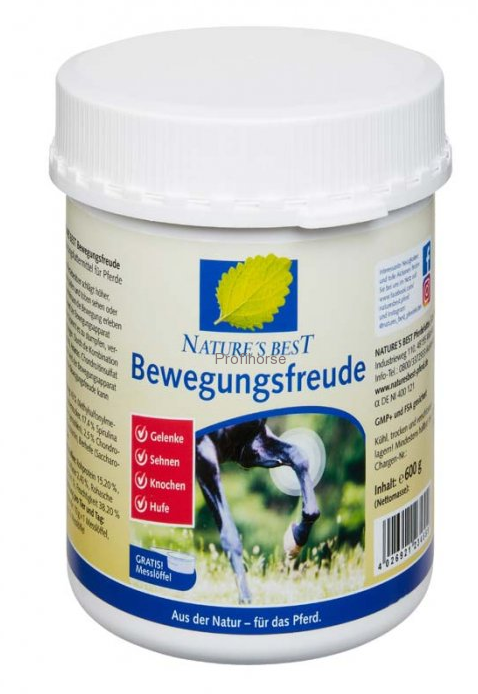 Nature's Best Bewegungsfreude, 600 g, doplněk pro koně působící na klouby, šlachy, kosti a kopyta