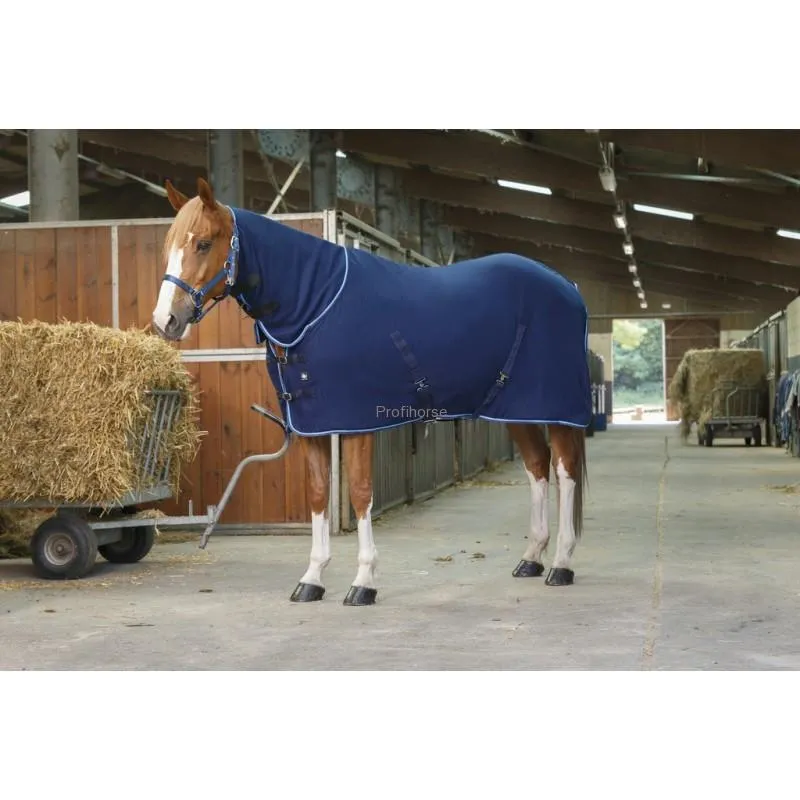 Odpocovací deka RIDING WORLD Combo s krkem, modrá