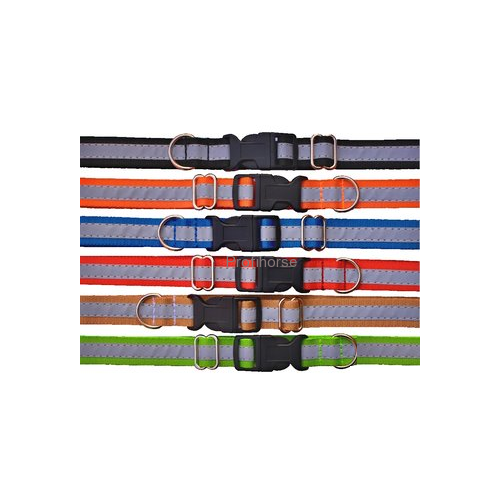 Obojek pro psy s reflexním pruhem, mix barev, 32 - 55 cm
