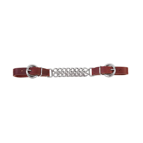 Podbradní dvojitý řetízek WeaverLeather, hnědá/kaštanová