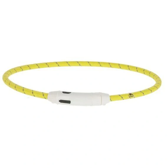 Svítící LED obojek Maxi Safe pro psy, 65 cm, žlutý