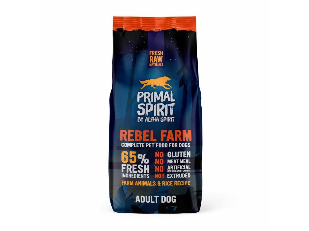 Primal Spirit Dog 65% Rebel Farm 12kg