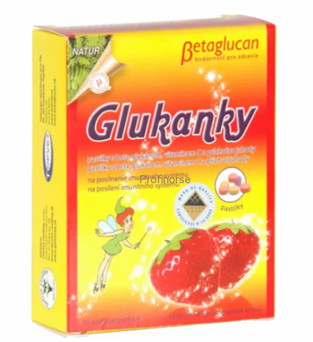 GLUKANKY - DĚTSKÉ PASTILKY S PŘÍCHUTÍ JAHODY