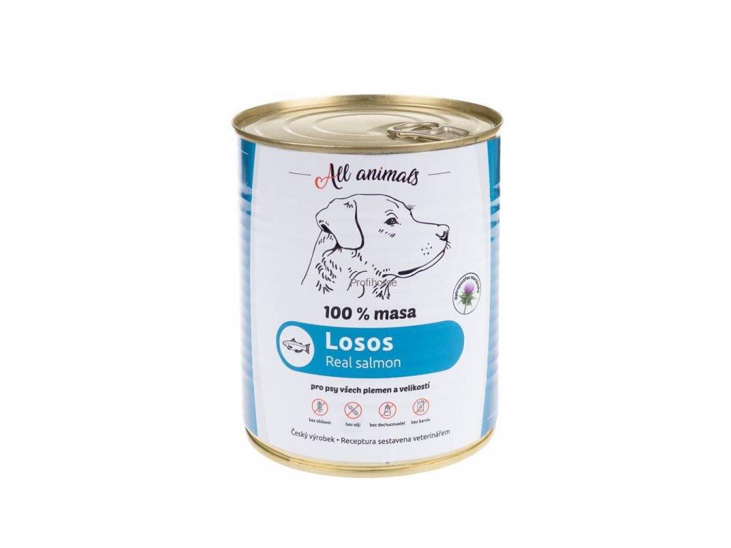 All Animals DOG losos mletý 800g
