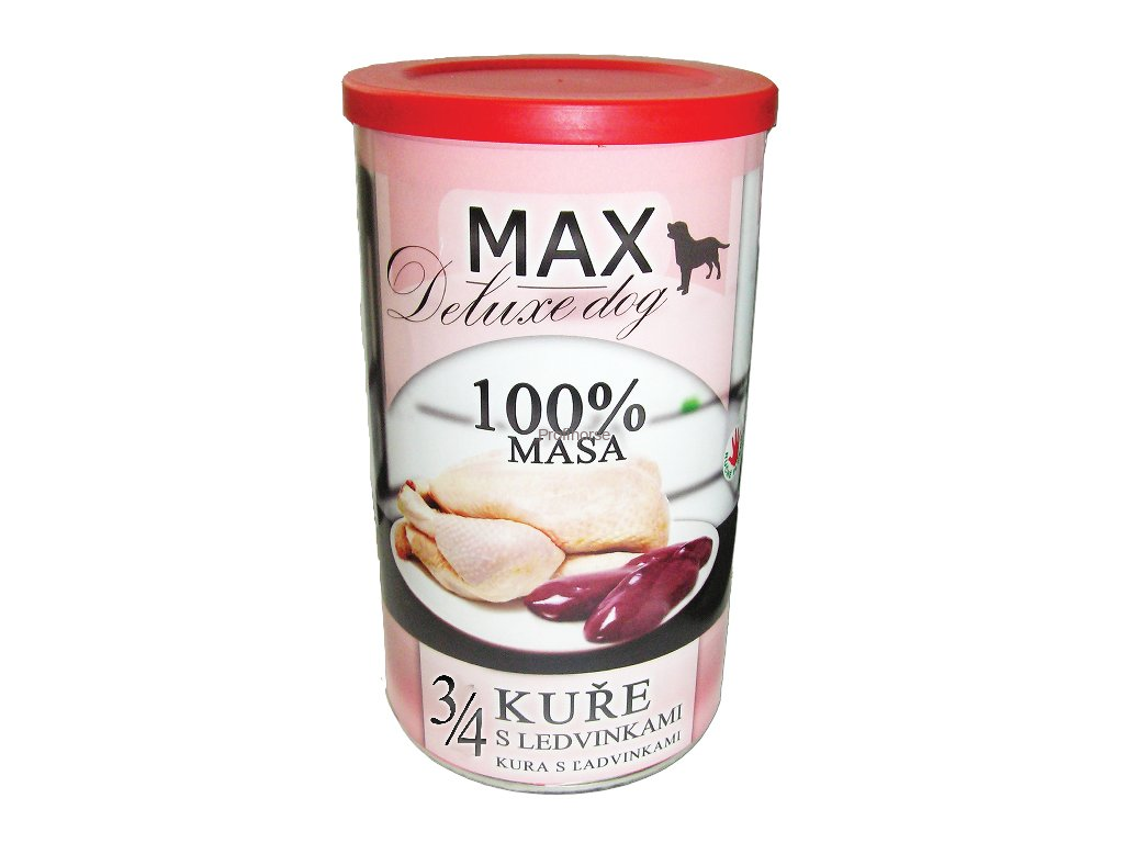 MAX deluxe 3/4 kuřete s ledvinkami 1200g
