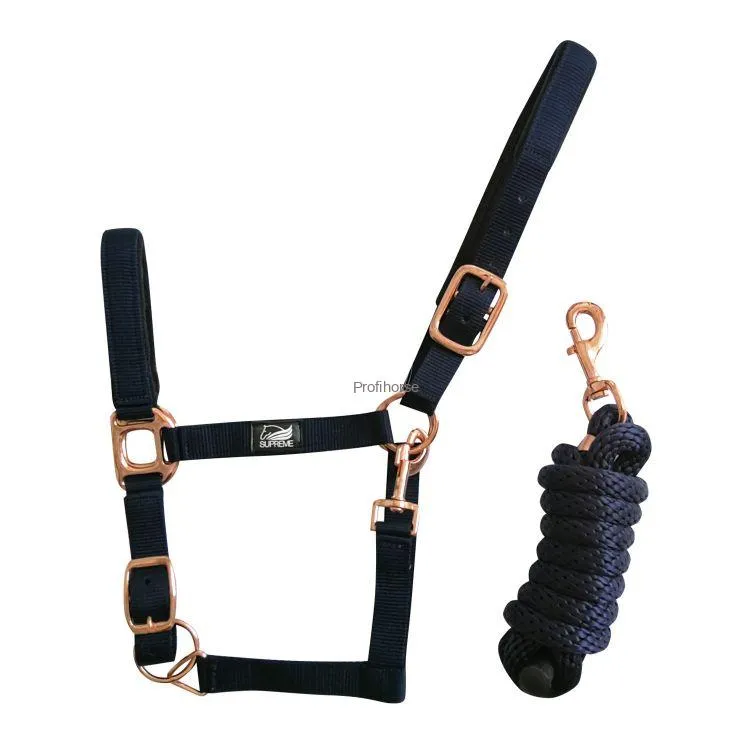 Set ohlavka s vodítkem Supreme, rose gold
