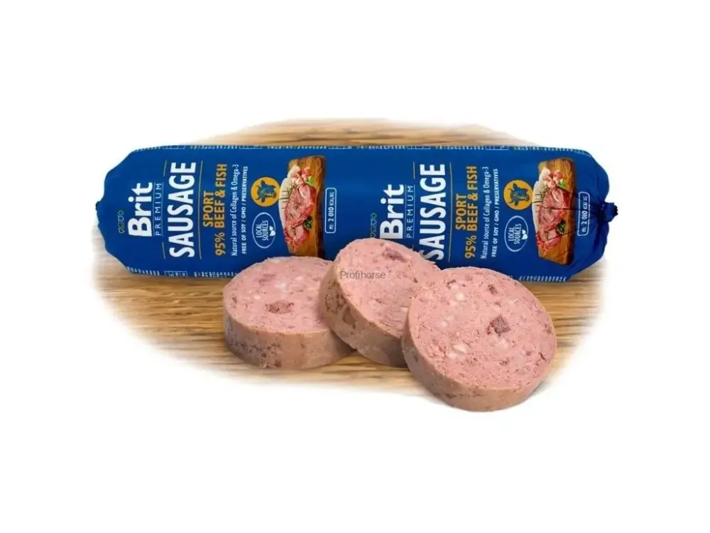 Brit sausage beef & fish Sport formula 800g
