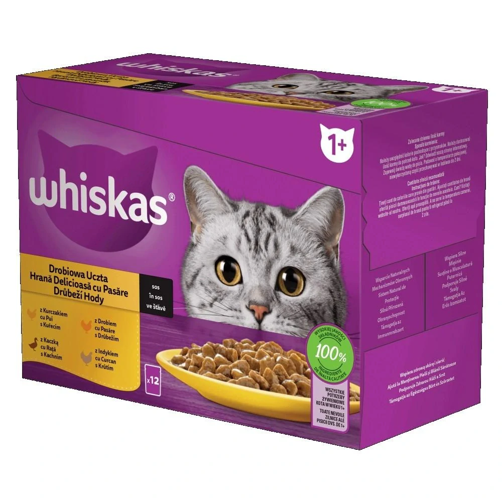 Whiskas Drůbeží Hody ve Šťávě - 12x85 g
