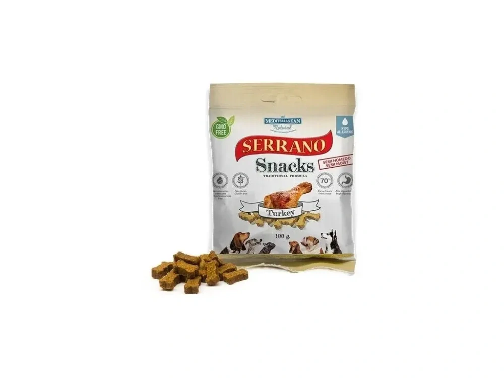 Serrano Snack Meditky tréninkové kostičky, krůtí, 85g