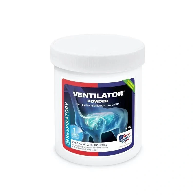 Ventilator prášek na cílenou přirozenou podporu dýchacího systému koní, 500 g