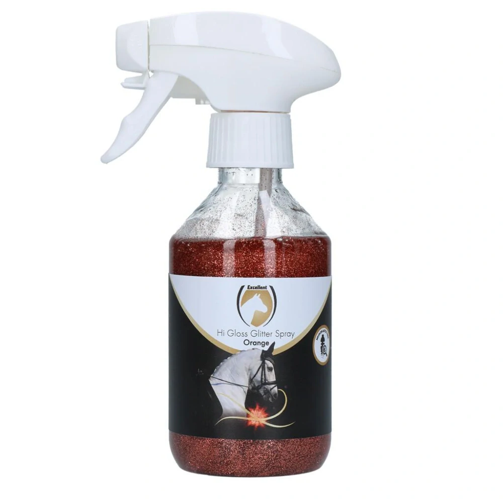 Sprej s třpytkami Excellent Horse Hi Gloss, oranžové, 250 ml