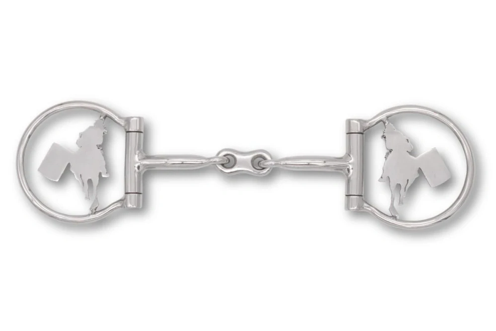 Déčkové westernové udidlo LpTrick, motiv barrel racing, 12,5 cm