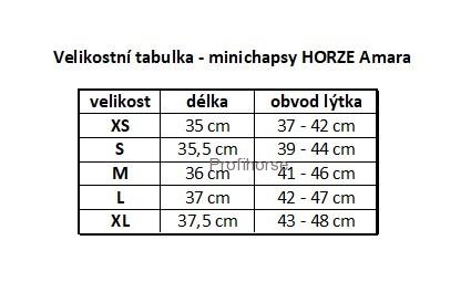 Jezdecké minichapsy HORZE Amara