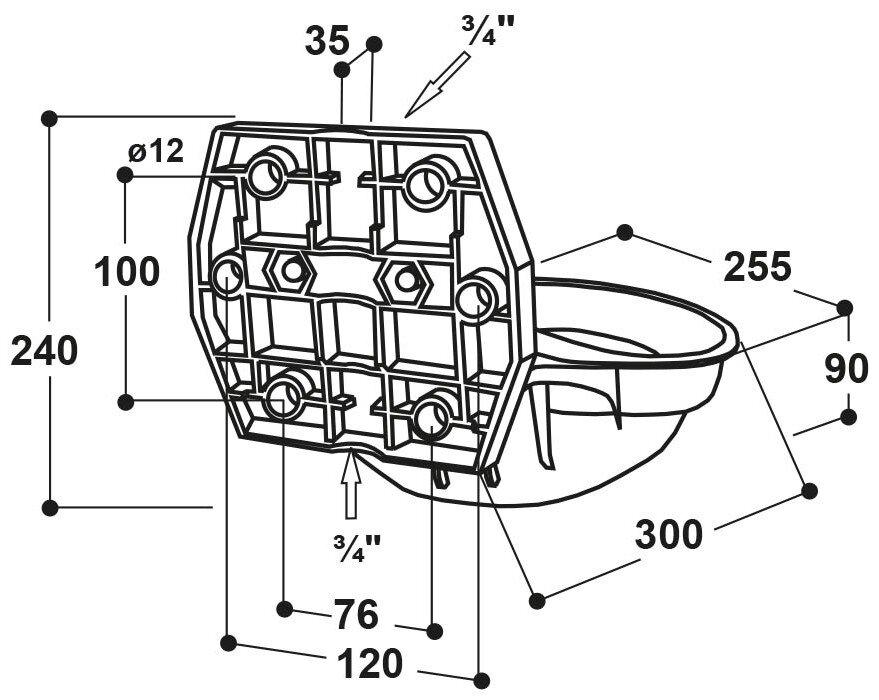 Napáječka misková Suevia Model 12 P růžová 3/4"