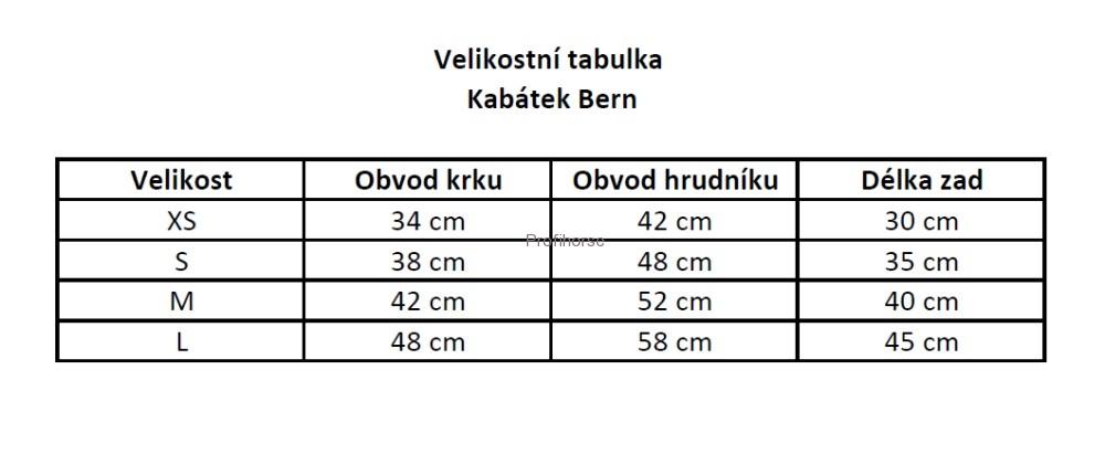 Kabátek BERN pro psy