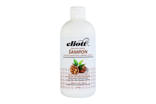 Veterinární bylinný šampon Eliott® pro tmavé koně s vlašským ořechem, 500 ml