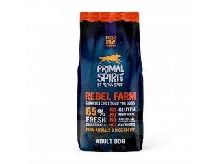 Primal Spirit Dog 65% Rebel Farm 12kg