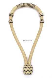 Westernový bosal s jádrem ze surové kůže a černým lemem