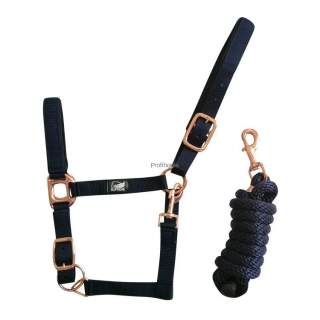 Set ohlavka s vodítkem Supreme, rose gold