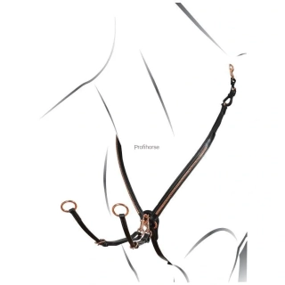 Kožený poprsník Equestro rosegold