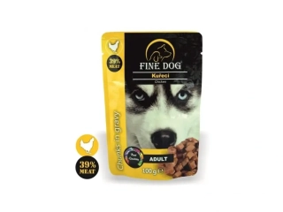 Fine Dog kapsička Adult kuřecí v omáčce 100g