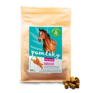 Konopné pamlsky pro koně, příchuť mrkev 500 g