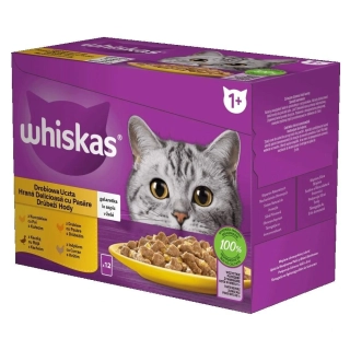 Whiskas Drůbeží Hody v Želé - 12x85g