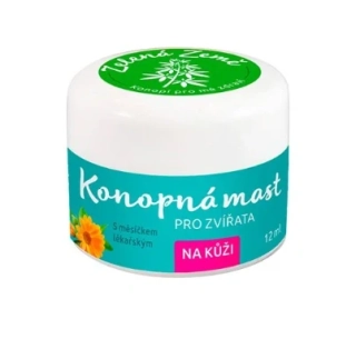 Konopná mast na kůži pro zvířata, 12 ml