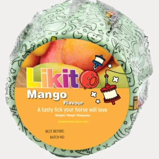 Minerální liz pro koně Likit, 625 g, mango