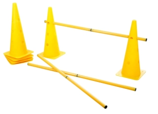 Set agility překážek pro psy, žlutý