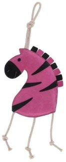 Kožená hračka pro koně, Zebra, 40 cm